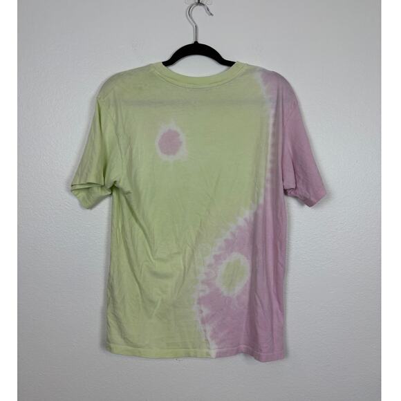 Daydreamer Lotus Yin & Yang Cotton Tie Dye Crewneck Tee Small - Picture 3 of 5